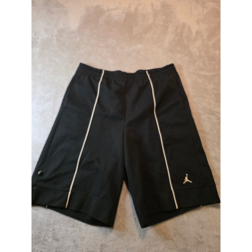 Jordan Shorts Mens Size Large Black White Basketball Piping Mesh Athletic